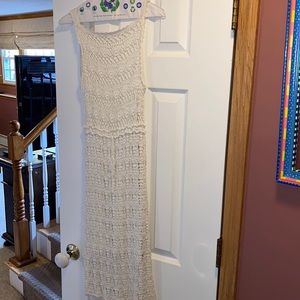 Talbots White girls Crochet Dress